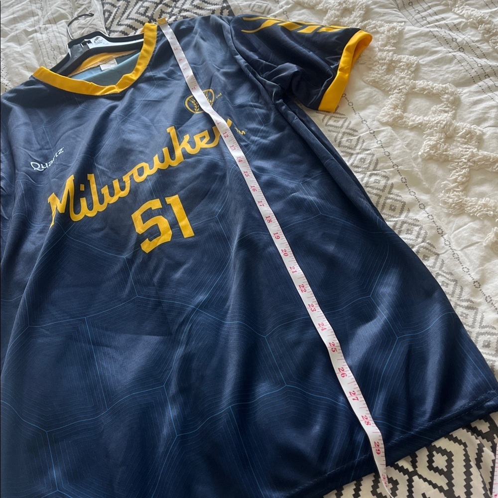 Milwaukee brewers peralta Navy Blue Short Sleeve Tee jersey shirt - Picture 5 of 6